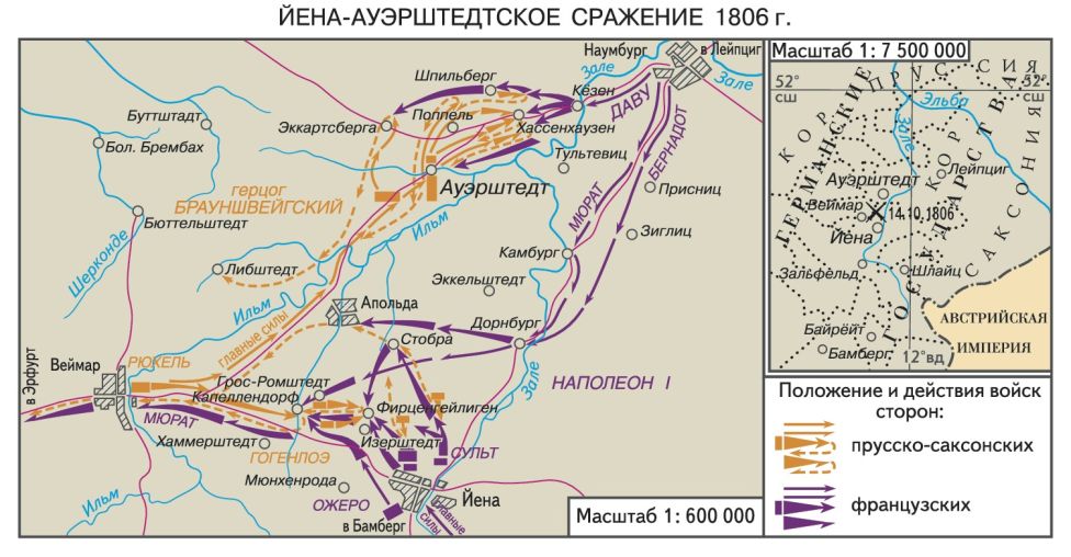 План сражений при Йене и Ауэрштадте