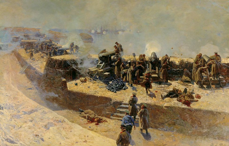 Русские батареи в Севастополе