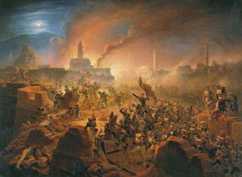Ахалцихское сражение 1828 года. Я.Суходольский. 1839 год