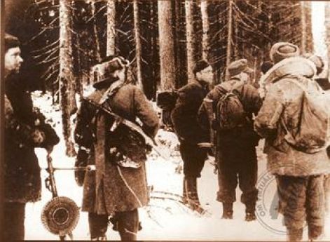 Латышские партизаны. Зима 1944 г.