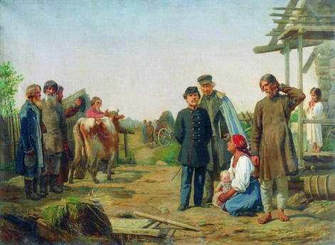 Сбор недоимок (Уводят последнюю корову)